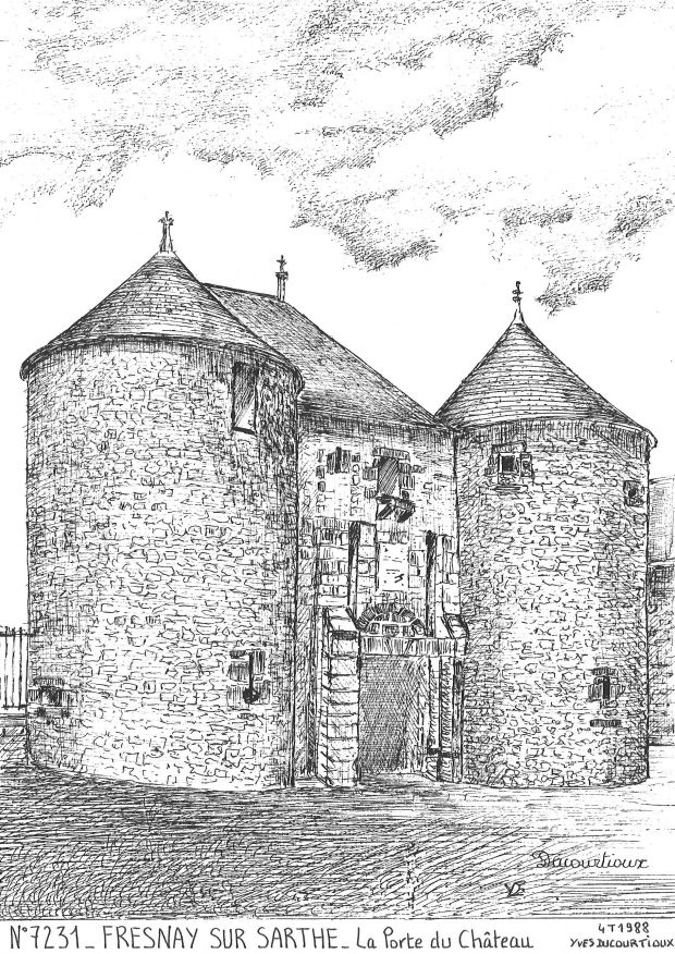 N 72031 - FRESNAY SUR SARTHE - porte du château